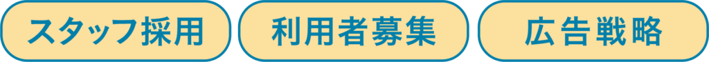 スタッフ採用・利用者募集・広告戦略